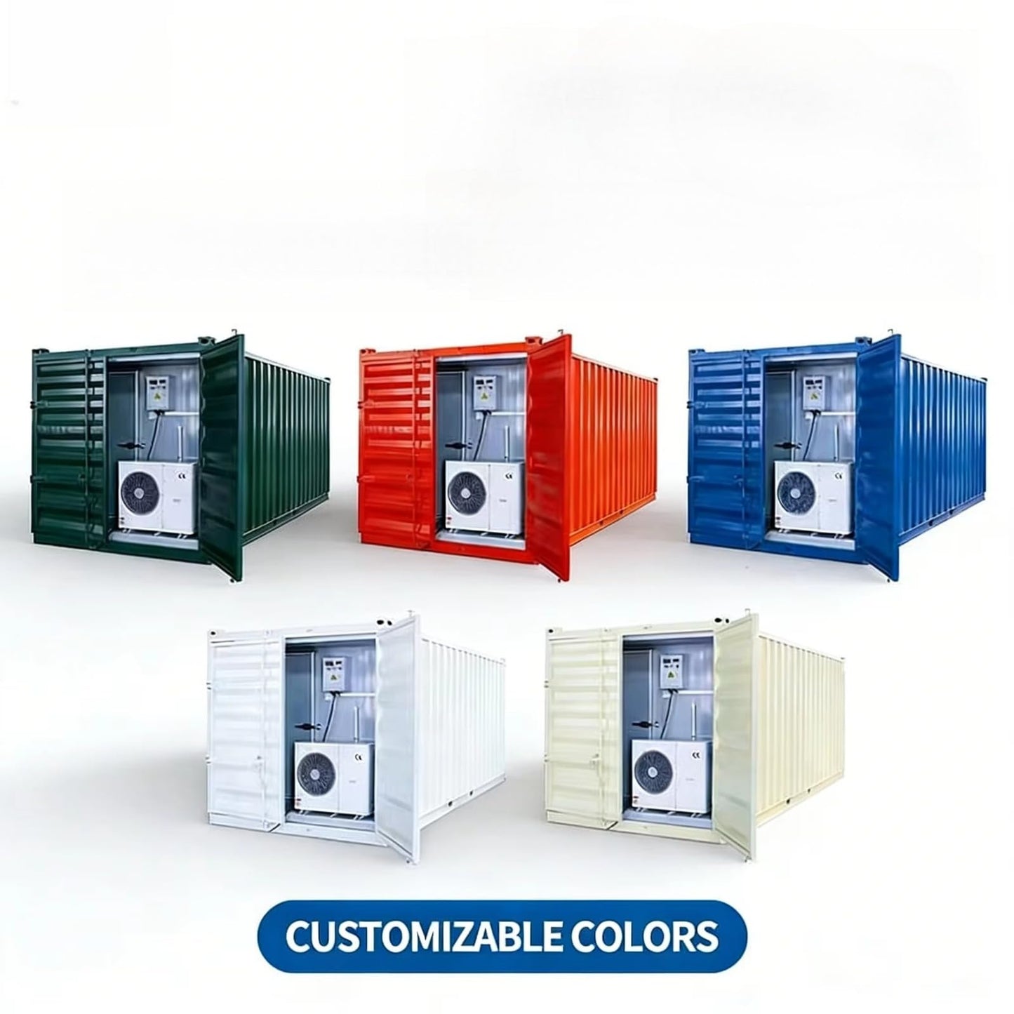 Insulated Mobile Container Cold Room, Multi-temperature Zones from -25°C to 10°C, Heavy-Duty Portable Refrigerated Container for Raw Material and Food Storage in Processing Plants