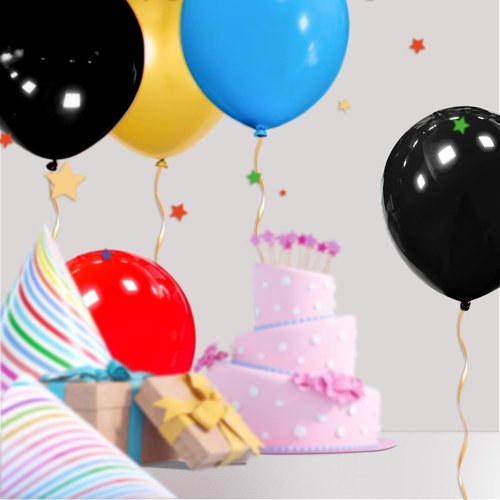 Big Balloons 32-Pack - 18-Inch Round Black Latex Party Balloons for Birthday & Wedding Decor