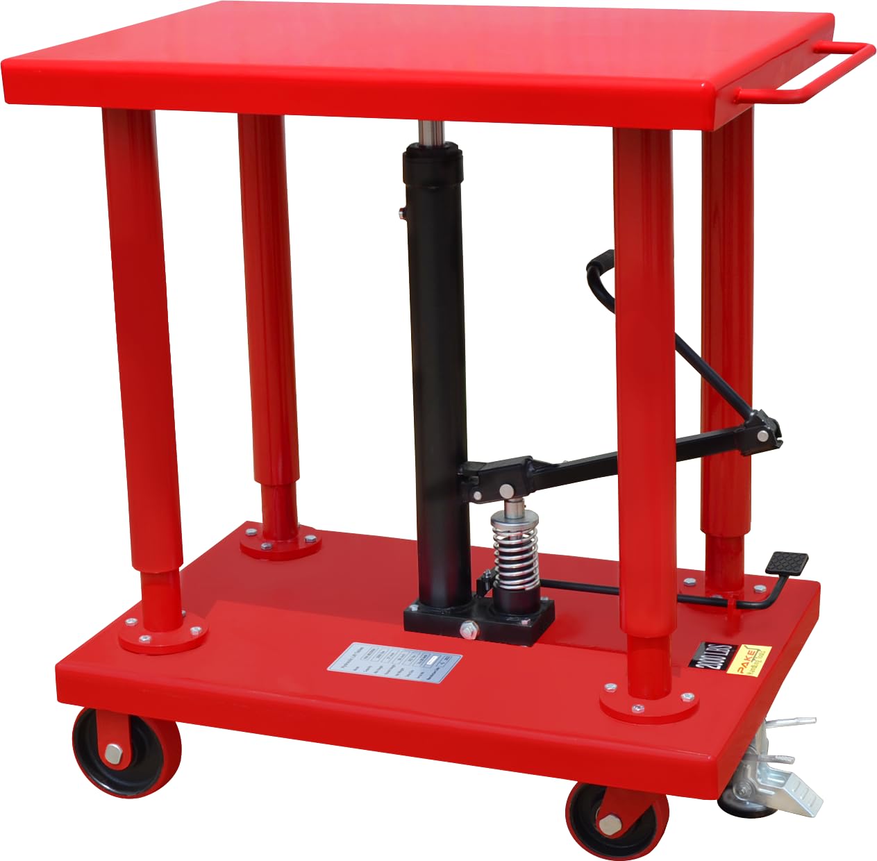PAKE Post Lift Table, 2000 Lb. Cap., 36x24 Platform, 37 to 59 Lift Range