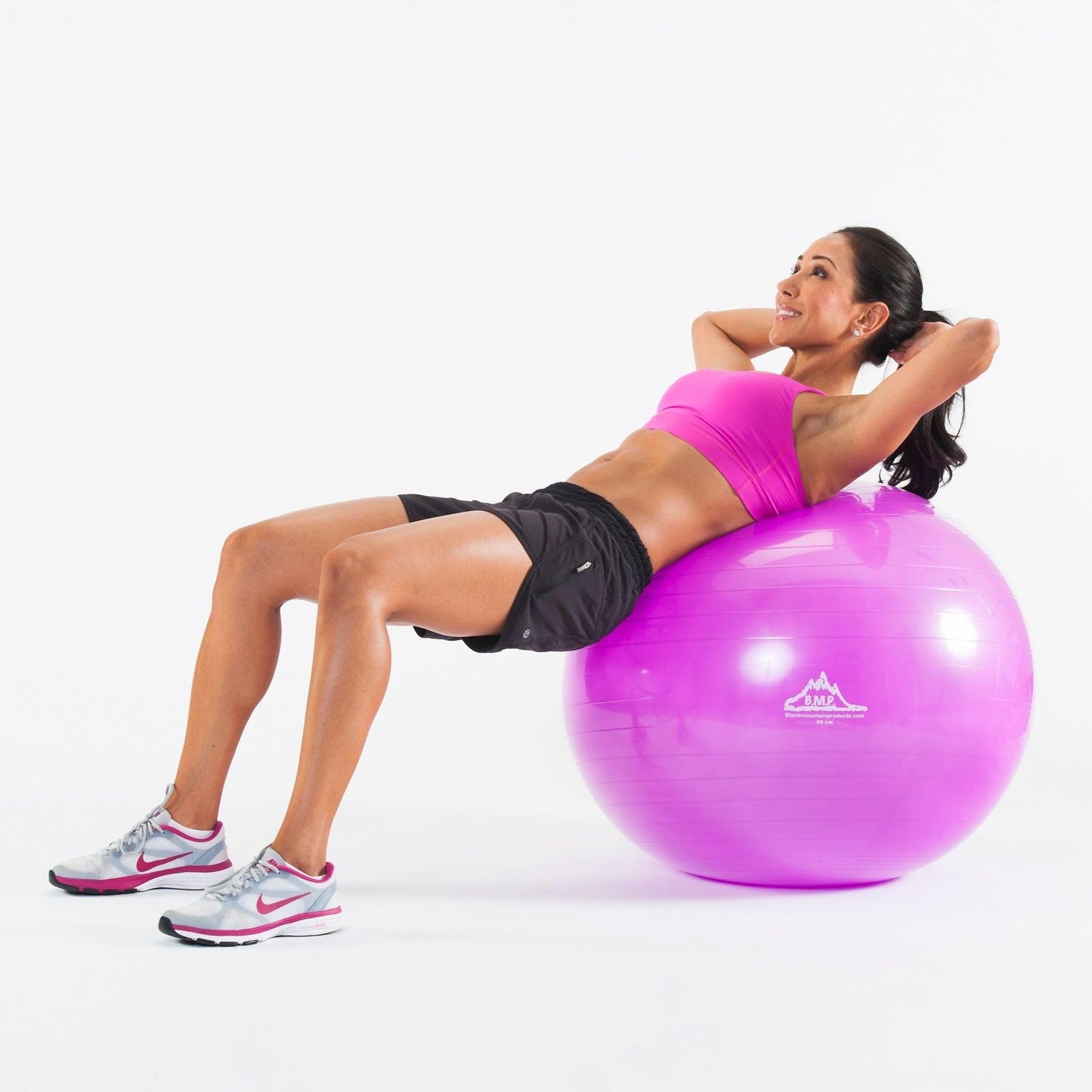Black Mountain Products Static Strength Exercise Stability Ball with Pump, 2000 lb/75cm, Blue