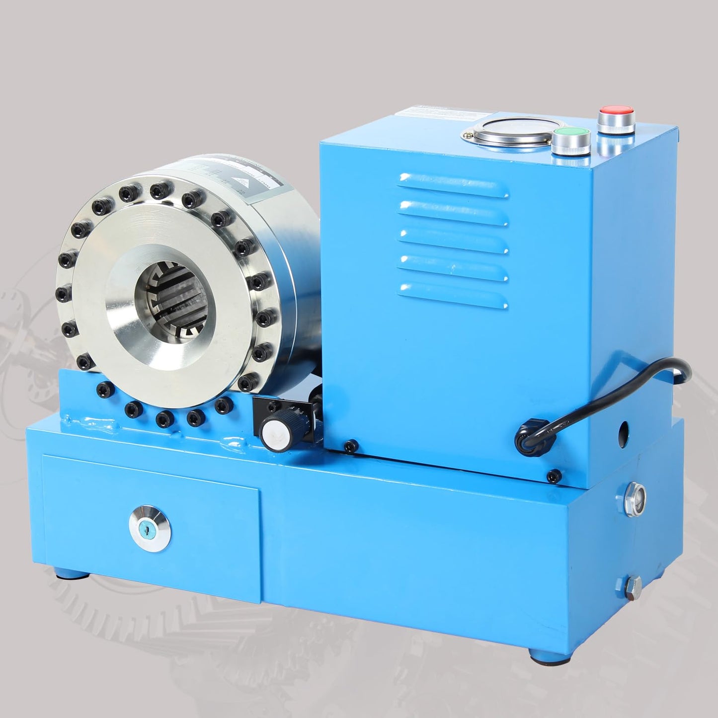 Electric Hydraulic Hose Crimper Tool 110V with 8 Dies, Portable Crimping Machine for R1 R2 Hydraulic Hoses, Automotive AC Line, Multi-Diameter Fuel Line Crimper Kit