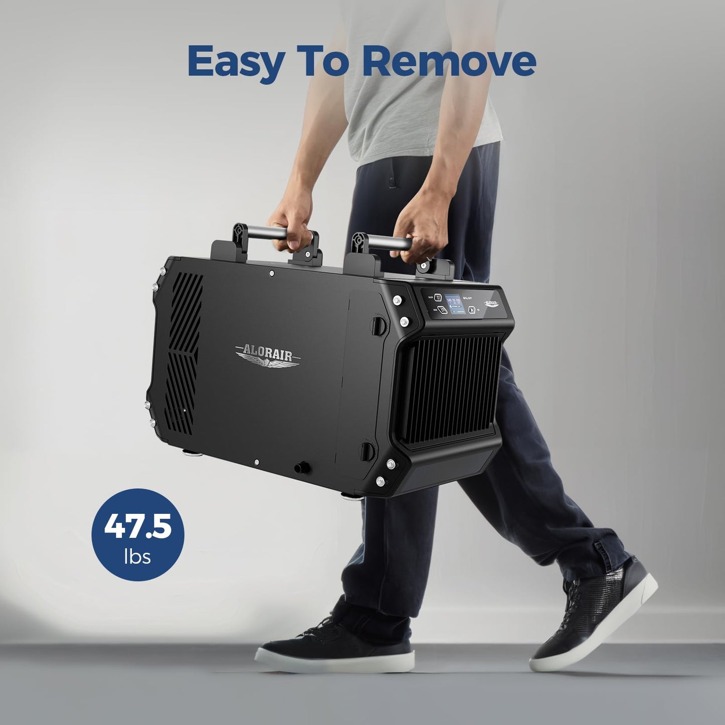 ALORAIR Galaxy 60 Crawl Space Dehumidifier 145 PPD, Commercial Basement Dehumidifier with Drain Hose, Auto Defrost, Compact Portable Dehumidifier for Crawlspaces and Basements, Up to 1,800 Sq. Ft.