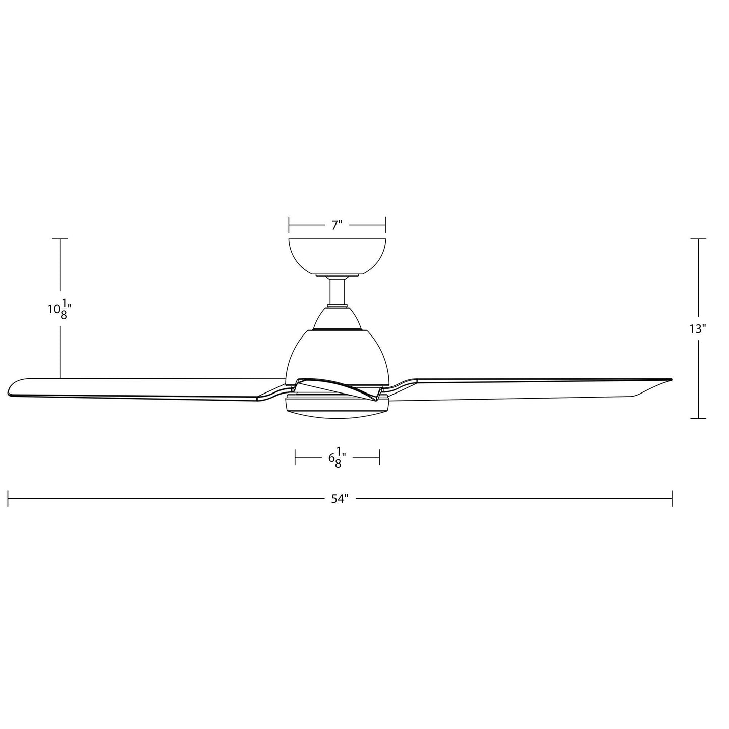 WAC F-001-SB/MW Mocha 54" Outdoor Ceiling Fan with Remote, Soft Brass Matte White