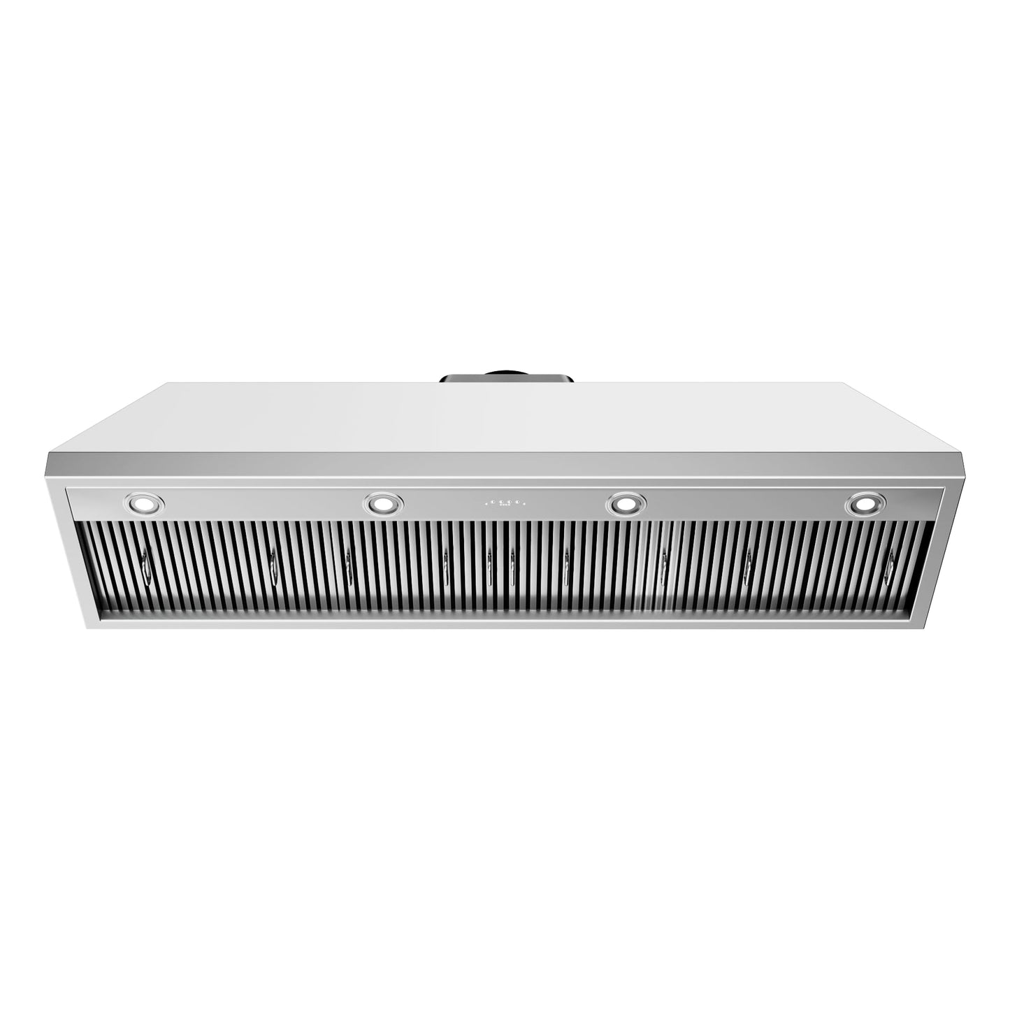 60-inch Range Hood Insert, CT Copper Tailor Built-In Vent Hood Ducted with 4-Speed Fan, 1260 CFM, LED Light, Dishwasher-safe Baffle Filter, in Stainless Steel