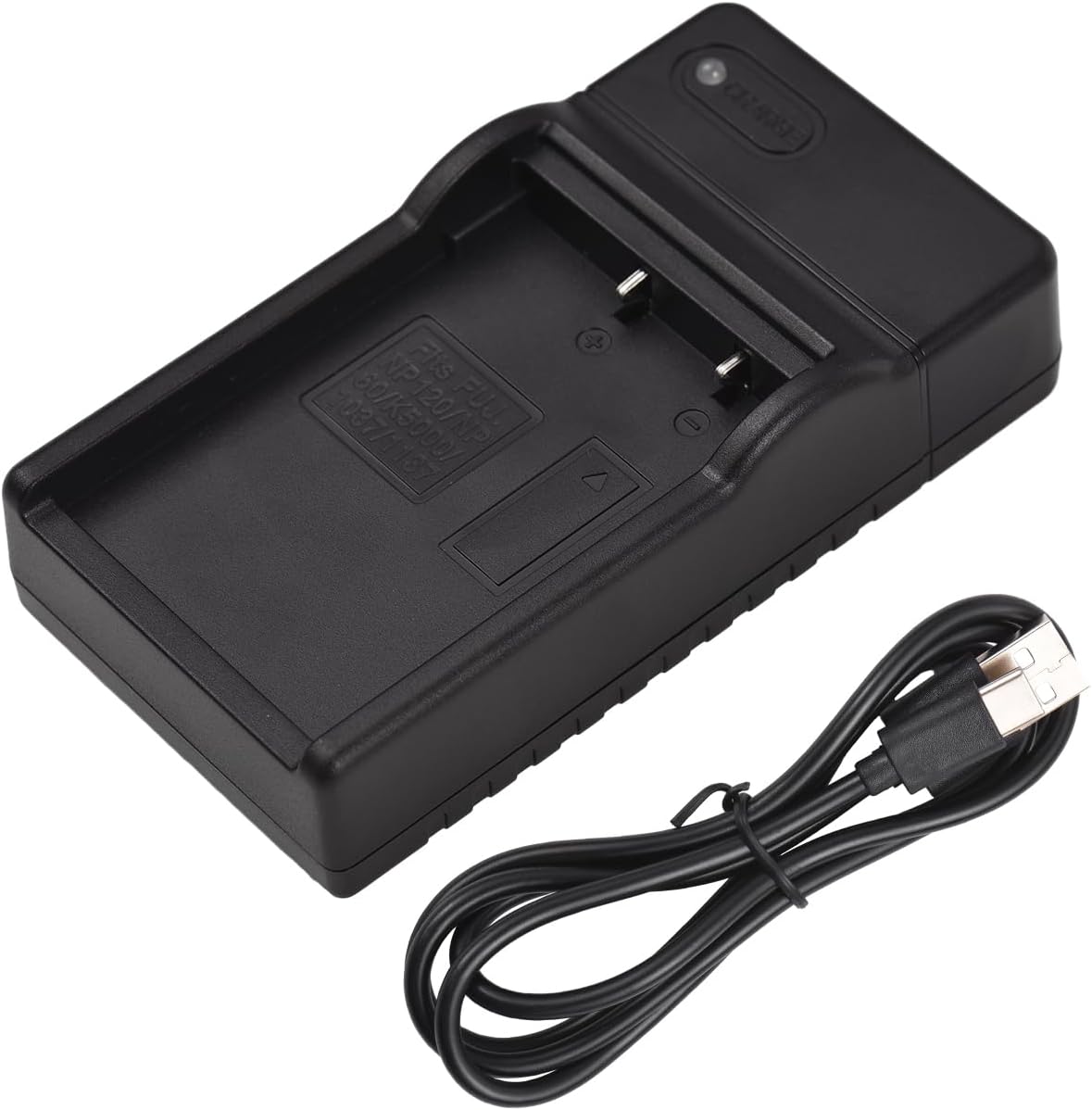 Andoer NP-120 HDR-AC3/ HDR-AC5/ HDR-AZ50/ HDR-V12/ HDR-V7 Battery Charger with LED Indicator Type-C Port & USB Cable
