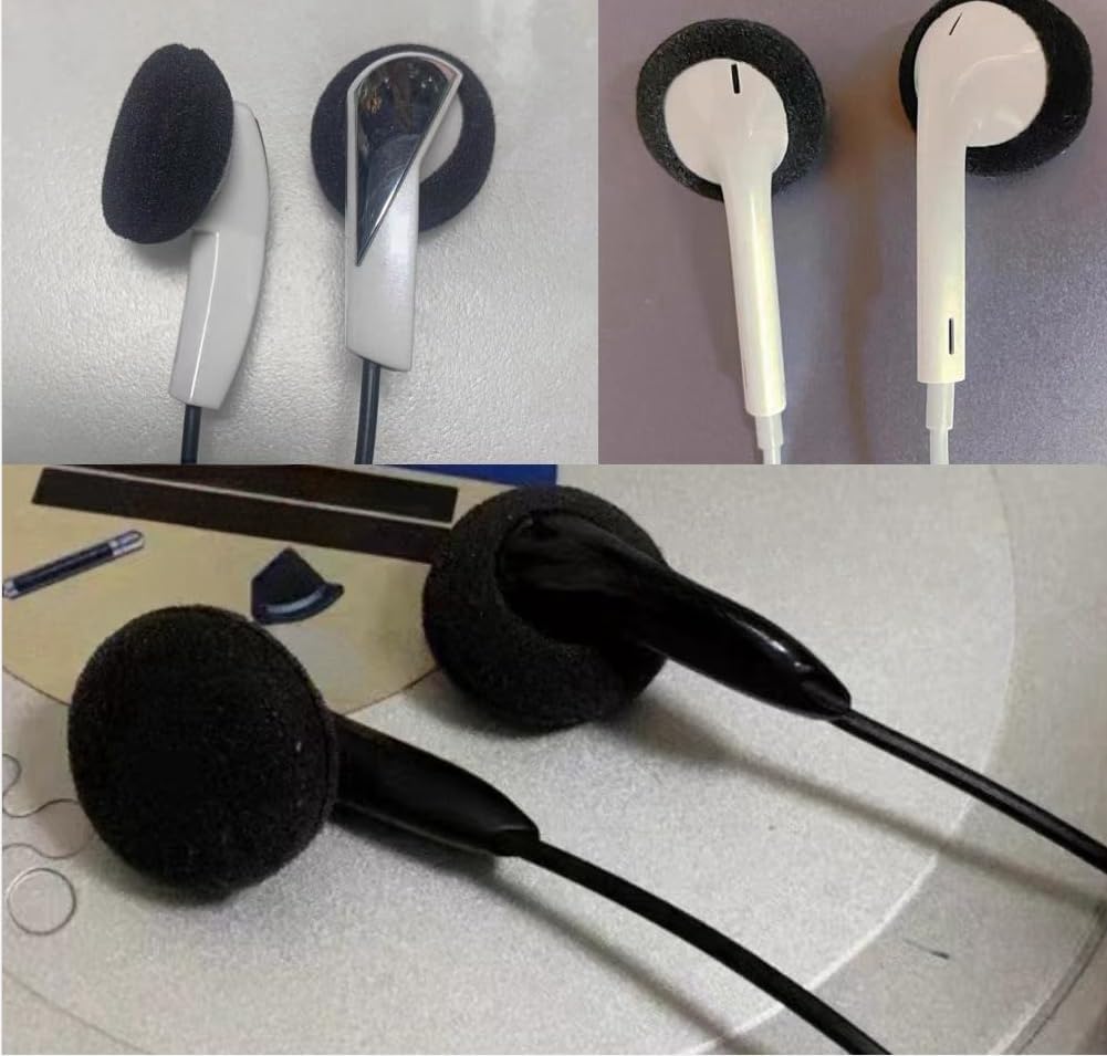 SNHTLS 13mm-18mm 6 Foam Earbud Tips Compatible with Earpiece Headphone Two Way Radio Walkie Talkie Earpiece Foam Ear