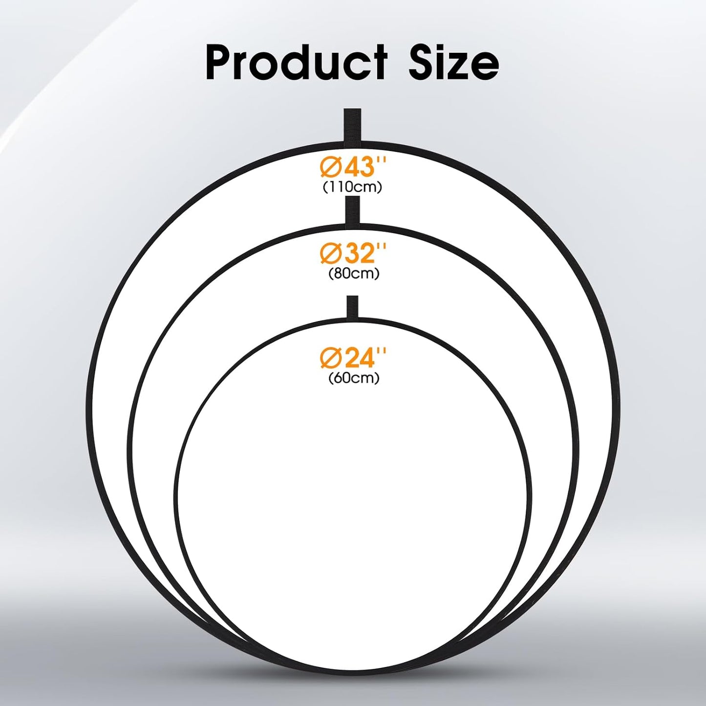 Kalofaye 5-in-1 32 Inch/80 cm (32'' (80cm)) Light Reflector Photography Diffuser Collapsible Portable with BagGold