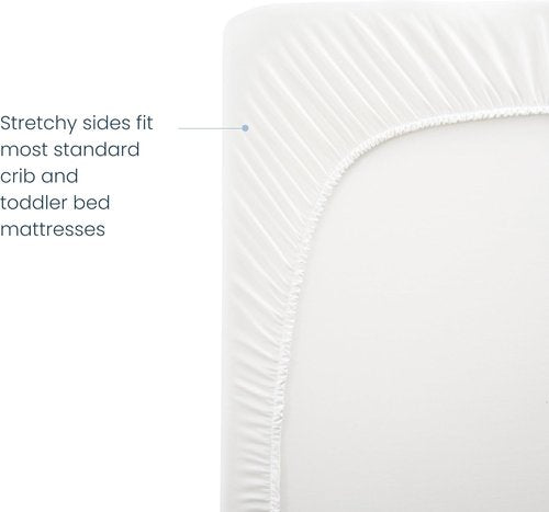 HALO Breathable Crib Mattress Cover - Waterproof Quilted Mesh, Universal Fit for Standard Cribs & Toddler Beds