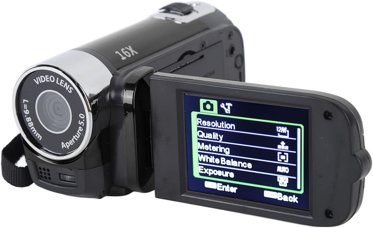 ciciglow 1080P 16MP 16x 2.7in Handheld Video Camcorder, Camera Digital Zoom Video Camera with TFT Rotatable Screen