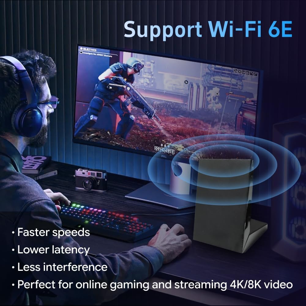 XLQJVPO 2T2R 2.62ft Antenna Dual Band Wi-Fi Moving Antenna with Extension Cable for PC Desktop Computer Motherboard