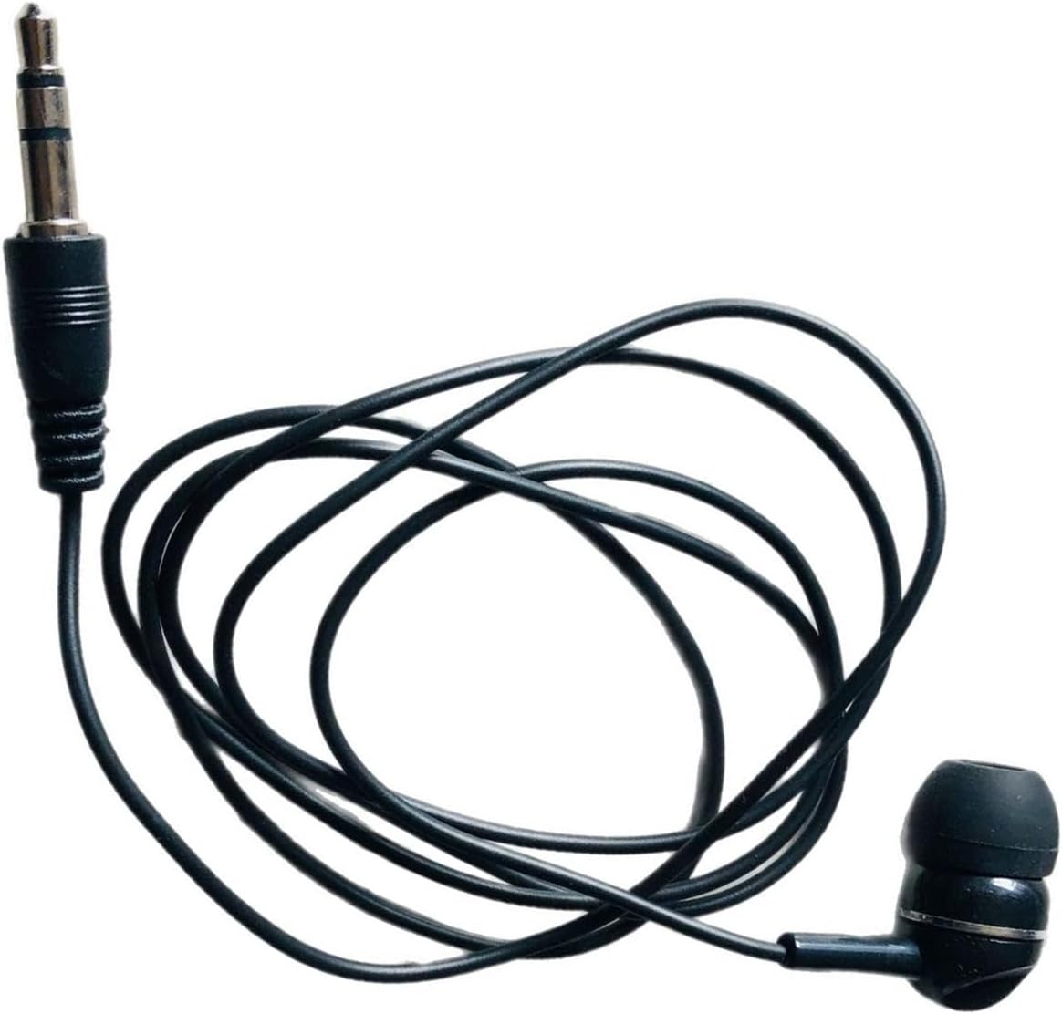 VLSQHNCF Headphone,3.5mm MP3 Single-Side Earphone Economical Mono Earbuds in Ear Noise Isolating Plug Reinforced Cord