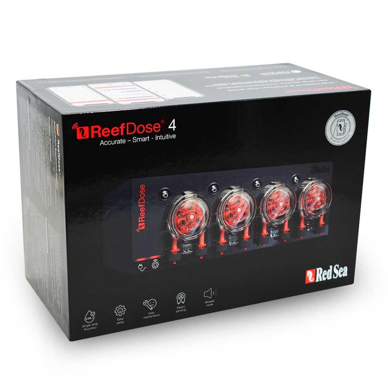 Red Sea ReefDose 4 Head Wireless Dosing Pump for Supplements, Foods & Trace Elements in Saltwater Aquariums | ReefBeat App Controlled Reef Marine