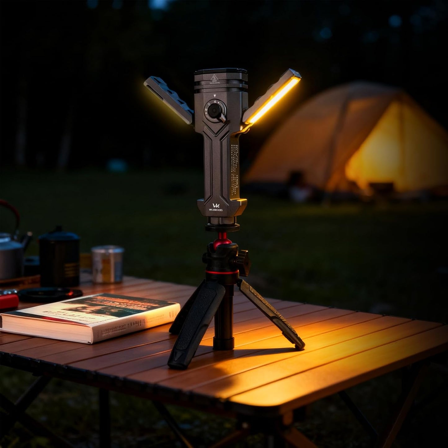 Wurkkos 360 1/4" CL01 HD02 DL08 Mini Telescopic Tripod, Handheld Stand with Flexible Ball Head and Screw for Camping