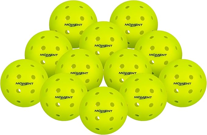 Moment SF1 Comp Performance Pickleballs | Outdoor Pickleballs Designed for Optimal Performance, Durable Material - Includes 12 Ballsz