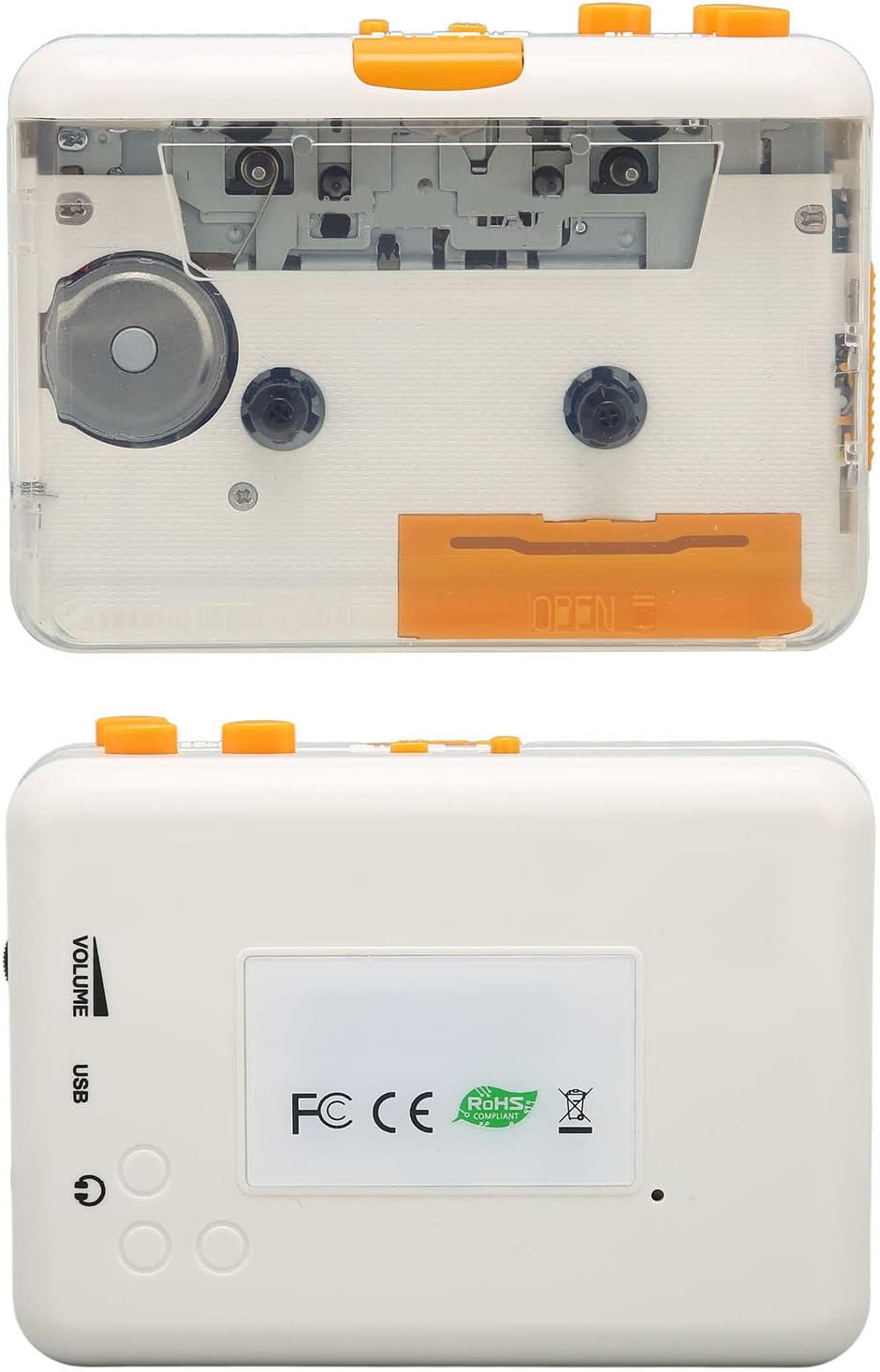 ASHATA Cassette Cassette MP3 Cassettes /MP3 Portable Player, Audio Player Tape to Converter Compatible with Laptops