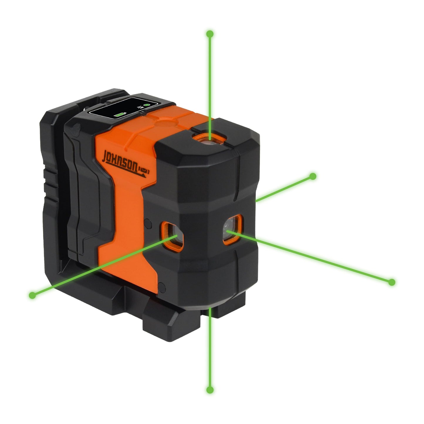 Johnson Level & Tool JDT300-GN5D Laser Level, Self-Leveling Kit 5 Dot Laser with GreenBrite® Technology, Magnetic Base, Hard-shell Carry Case, Floor Mount