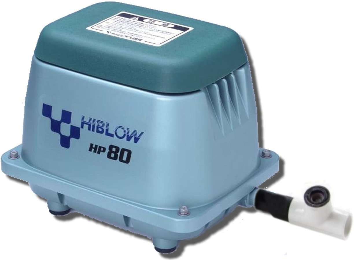 HiBlow HP80 Septic Linear Air Pump (Longest Lasting Pump on The Market) w/Free Back Pressure Safety Valve
