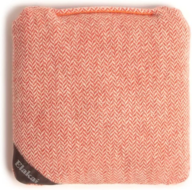 Elakai Cornhole Bags All Weather Single Sided Herringbone Regulation Size and Weight Set of 4 Size 6 in x 6 in