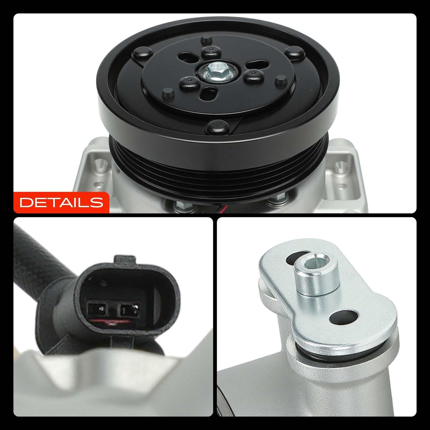 A-Premium A/C AC Compressor with Clutch Compatible with Chevrolet Colorado 2.5L 2015-2022, Equinox 1.5L 2018-2023, GMC Canyon 2.5L 2015-2022, Terrain 1.5L 2018-2023, CVC Style, 5 Grooves