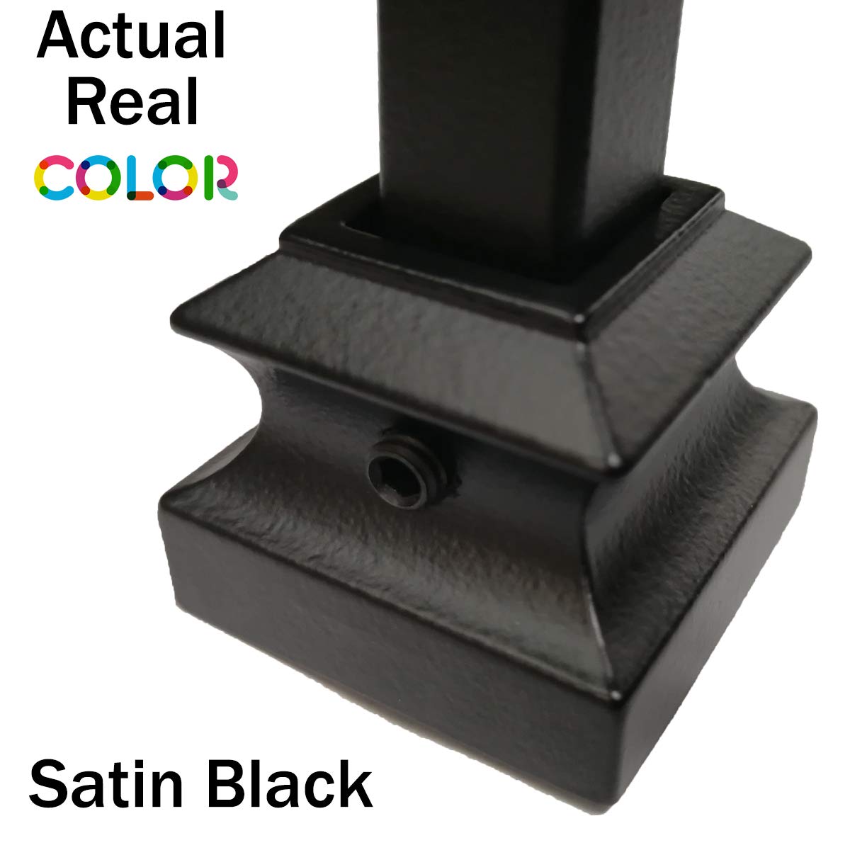 Affordable Stair Parts Long Twist Iron Balusters – Contractor Pack of 15, 1/2" x 44" Metal Stair Spindles, Wrought Iron Stair Railing Balusters Satin Black Finish