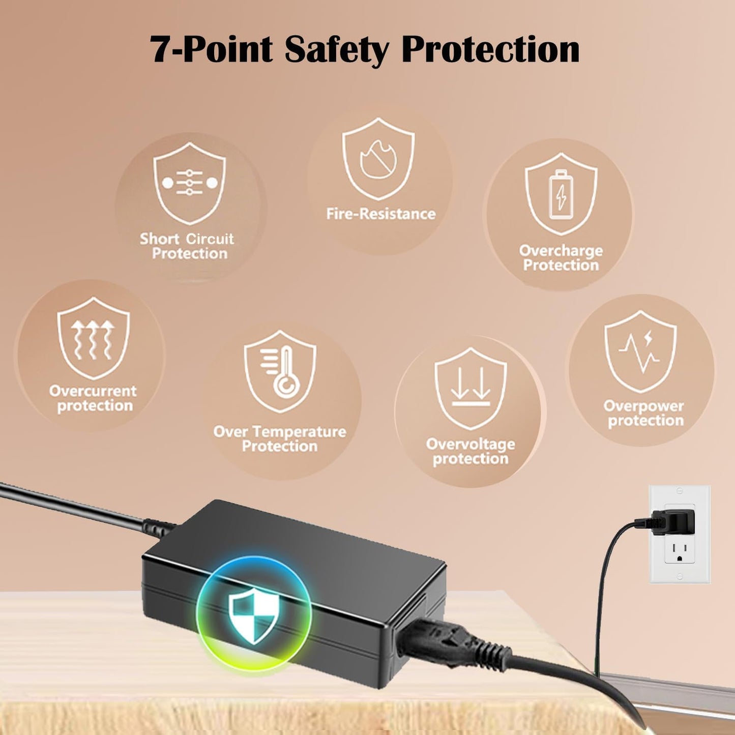 Metasources 19V E3 1080P 4K 10.0 10W AC/DC Adapter Compatible with ETOE PRO Smart Projector Video Android TV Auto Focus