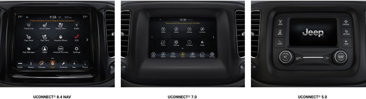 2017-2018 8.4 Inch, 9H LFOTPP Car Navigation Screen Protector for Compass Uconnect Tempered Glass Hardness Car