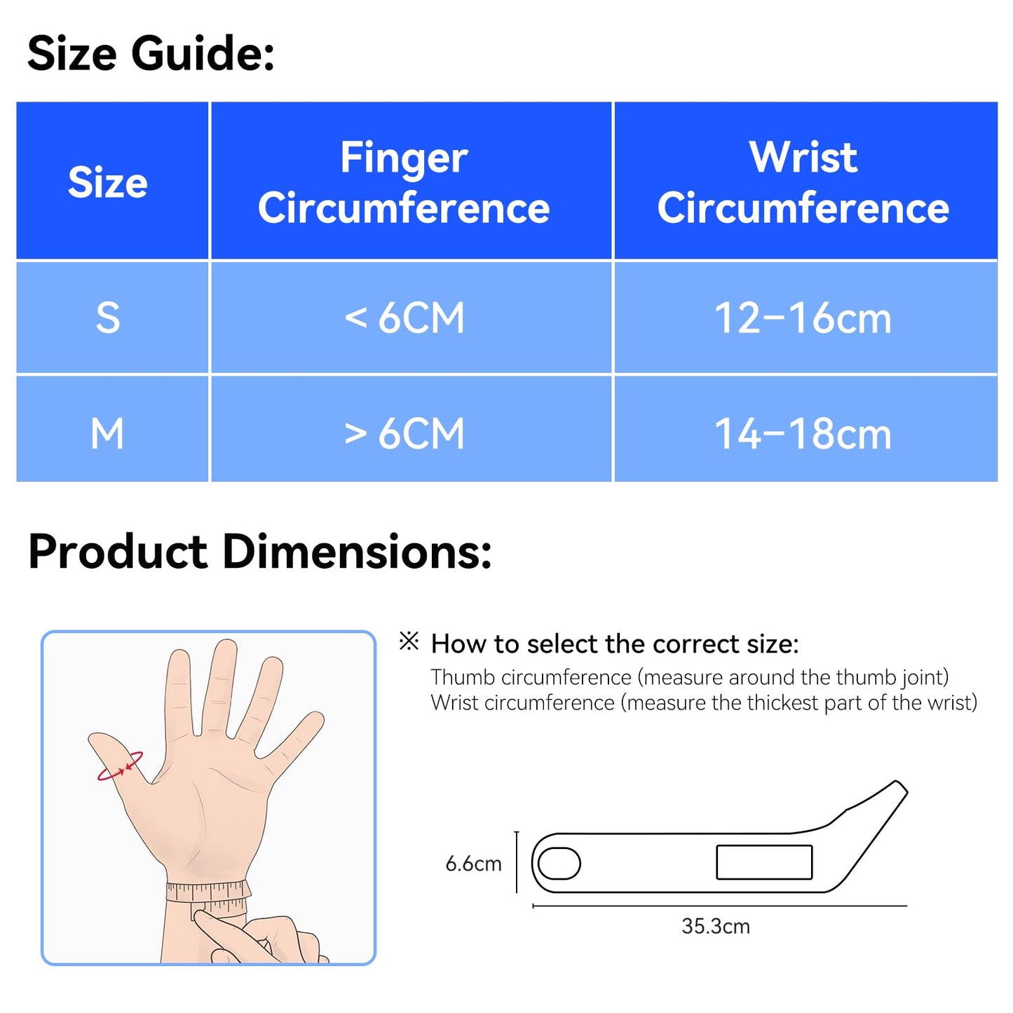Goldeer Thumb Wrist Brace 1 Pair for Arthritis Pain Relief, Thumb Spica Splint for Carpal Tunnel, De Quervain’s Tenosynovitis & Tendinitis and TFCC, Lightweight Copper Compression Stabilizer Support for Men Women Left Right Hand(M, Black)