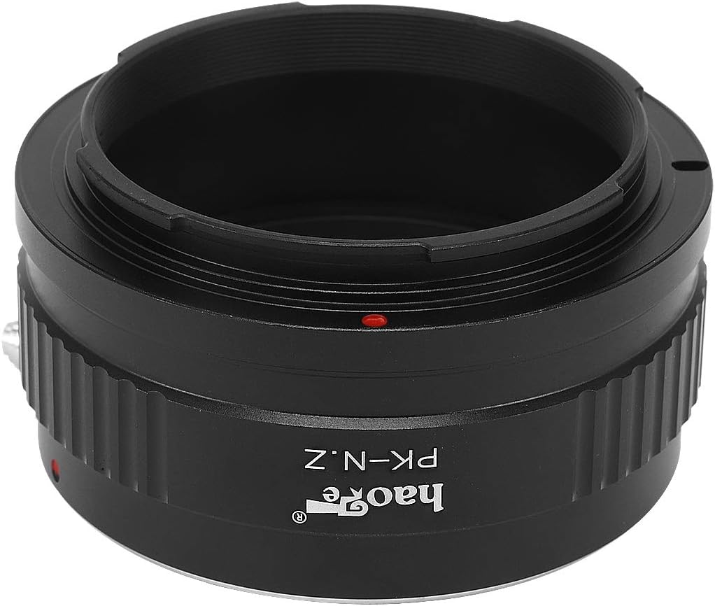 Z7II Z6ii Z6 Z7 Z50 Haoge Manual Lens Mount Adapter for Pentax K PK Lens to Nikon Z Mount Mirrorless Camera Such as