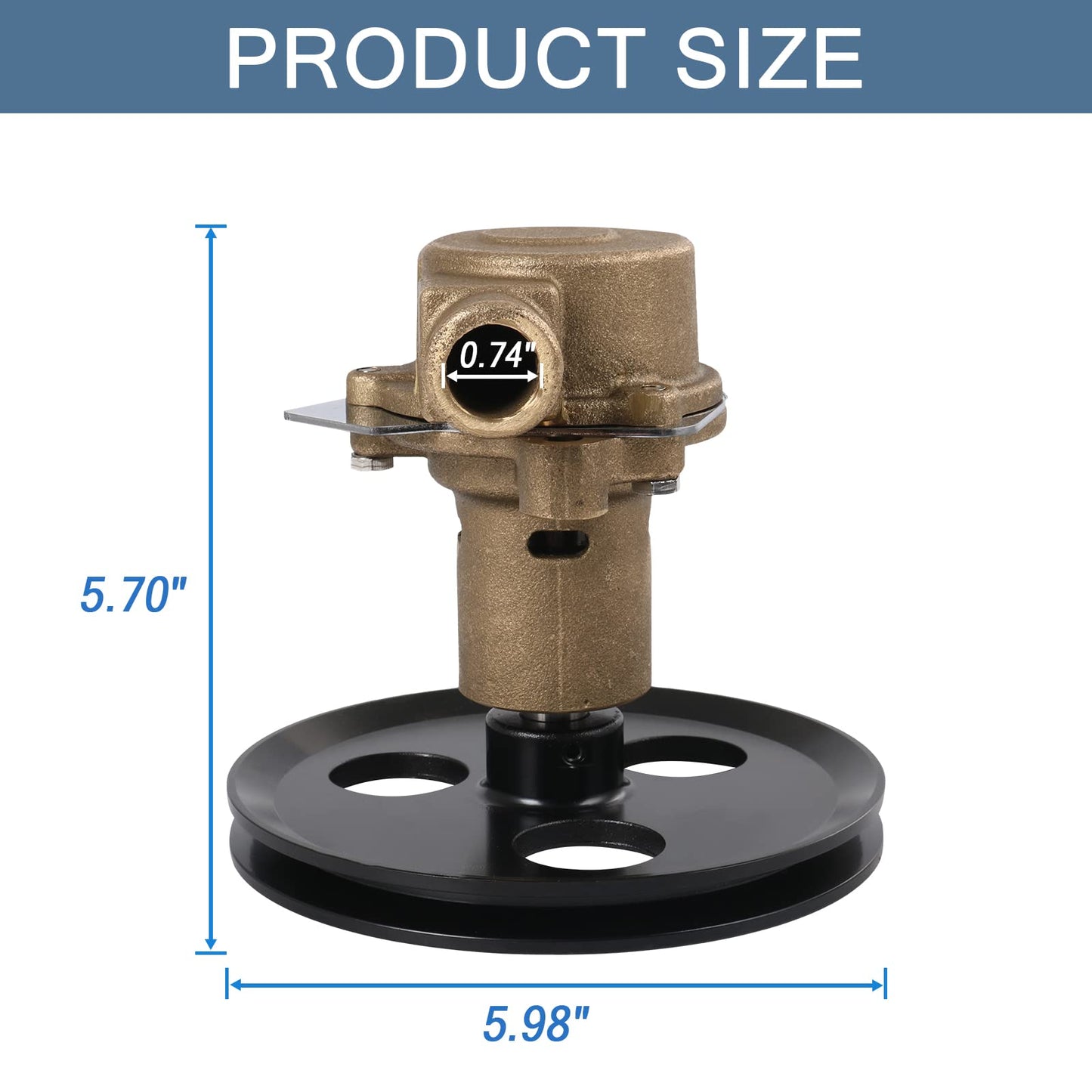 Raw Sea Water Impeller Pump RA057007 Replacement for Sherwood Pleasurecraft & Ski boat G20, G21, 302, 351 Jabsco 18830-0010,Ford marine 5.0,5.8,351,302