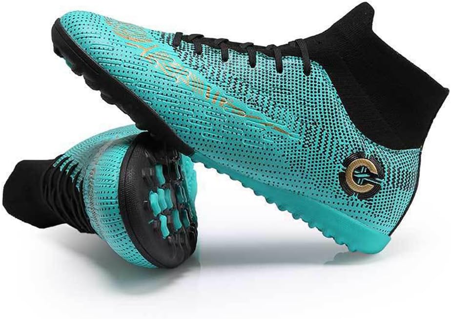 Mens Soccer Cleats Football Boots High-Top Outdoor/Indoor Training Athletic Sneaker