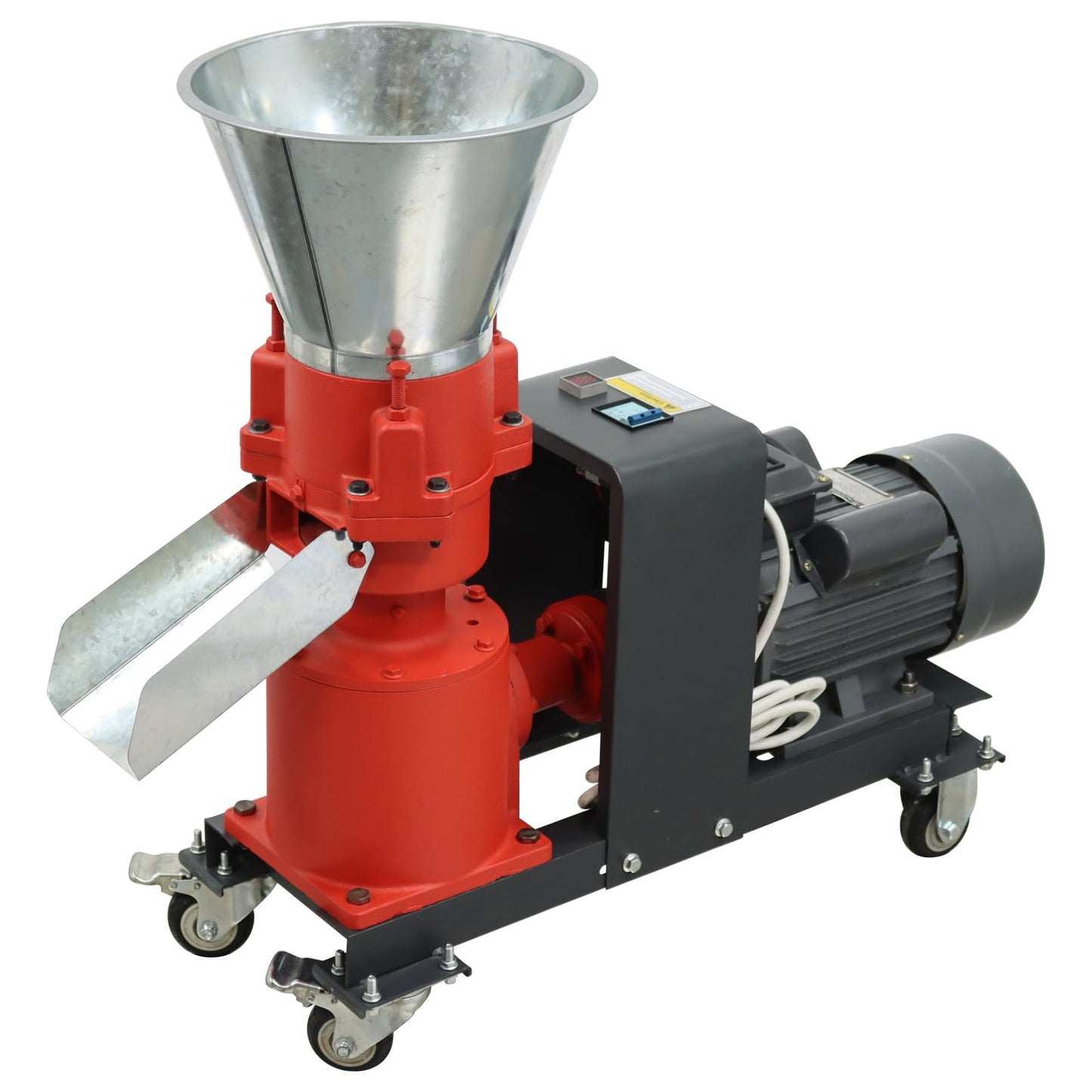 Banfluxion Pellet Machine with Three Head Rollers 220V Animal Feed Pellet Machine Chicken and Duck Pellet Mill Grinder Pellet Maker Granulator Feeder with 6mm Holes Plate, 3500W 150KG/H