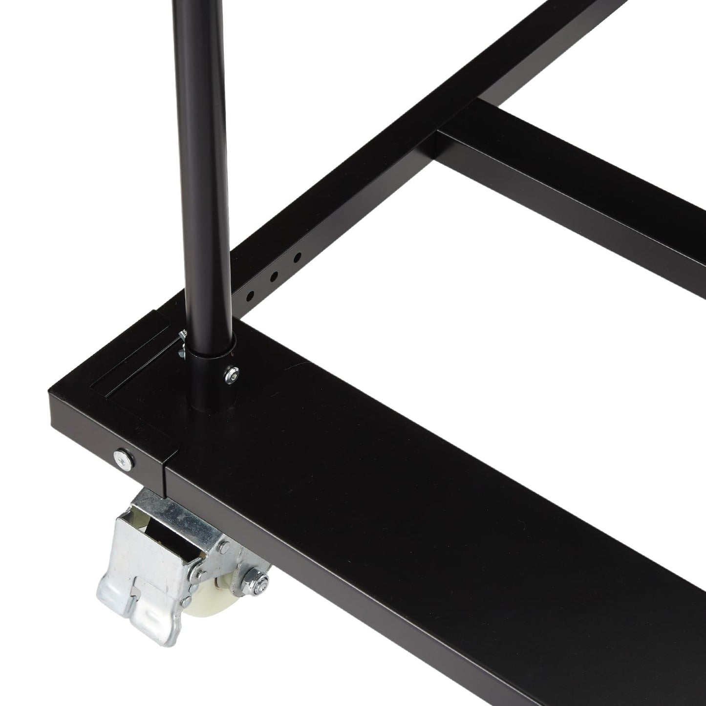 Folding Table Cart, 1500 LB Capacity, Heavy Duty Steel Table Dolly with Lockable Wheels & Dual Removable Handlebars, Portable for Events Hotels Banquets Schools, Black