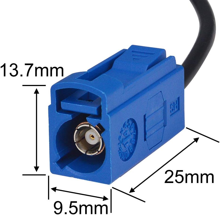 RG58 LMR195 5PCS GPS telematics or Navigation RF Coax Connector Fakra C Straight Crimp Jack Female Blue Adapter