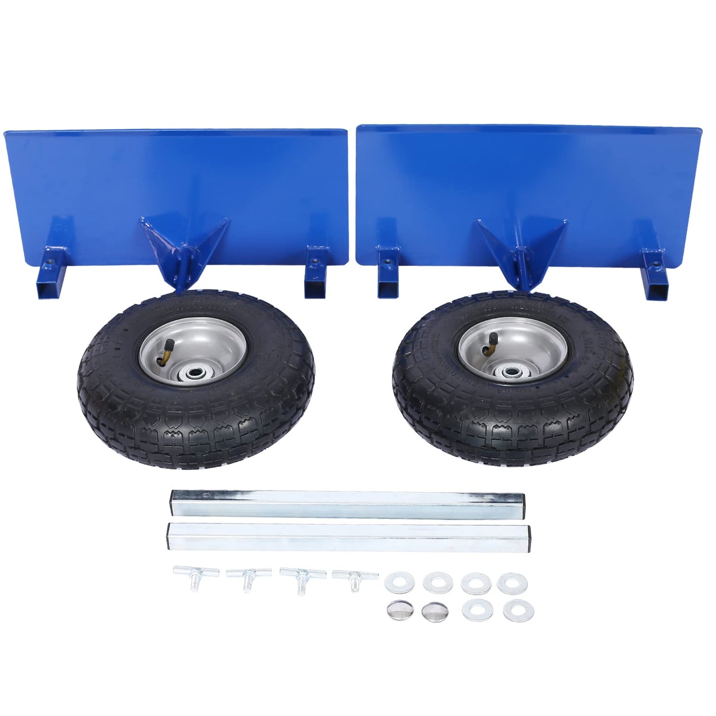 Heavy Duty Panel Dolly, Metal Panel Dolly with 10" Pneumatic Wheels Heavy Duty All Terrain Moving Cart with Adjustable Clamp Grip for Drywall Sheet Heavy Appliance & Material Handling Cart Blue