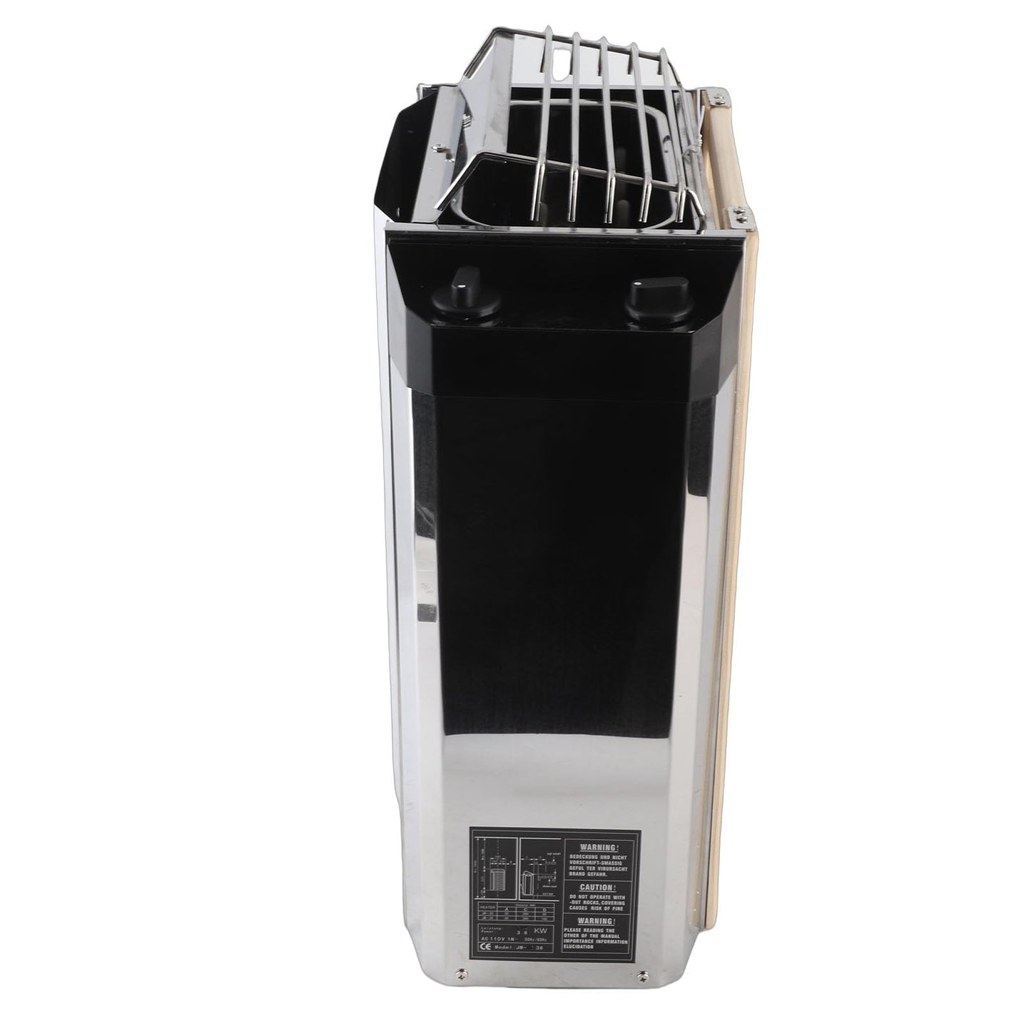 Sauna Heater, 3.6KW 110V Internal Control Temperature Adjustable Stainless Steel Electric Sauna Stove, High Heating Efficiency Electric Sauna Heater for Home Hotel Use