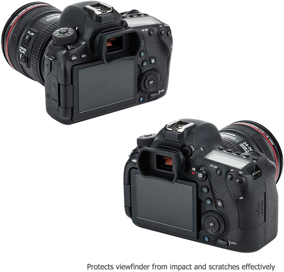 JJC 58mm T7 T6 T8i T7i T6i SL3 SL2 90D 80D 77D 4000D 18-55mm Multi-Coated UV Filter + Long Soft Viewfinder Eyecup