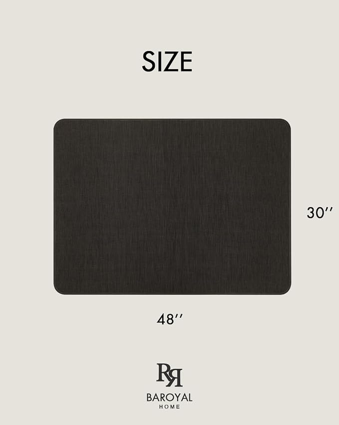 BARoyal Office Chair Mat for Hardwood Floor Under Desk Computer Rolling Chair Mat for Wood/Tile Floor Non-Slip Heavy Duty Desk Rug PVC Plastic Hard Floor Protector 30"x 48" (Espresso)