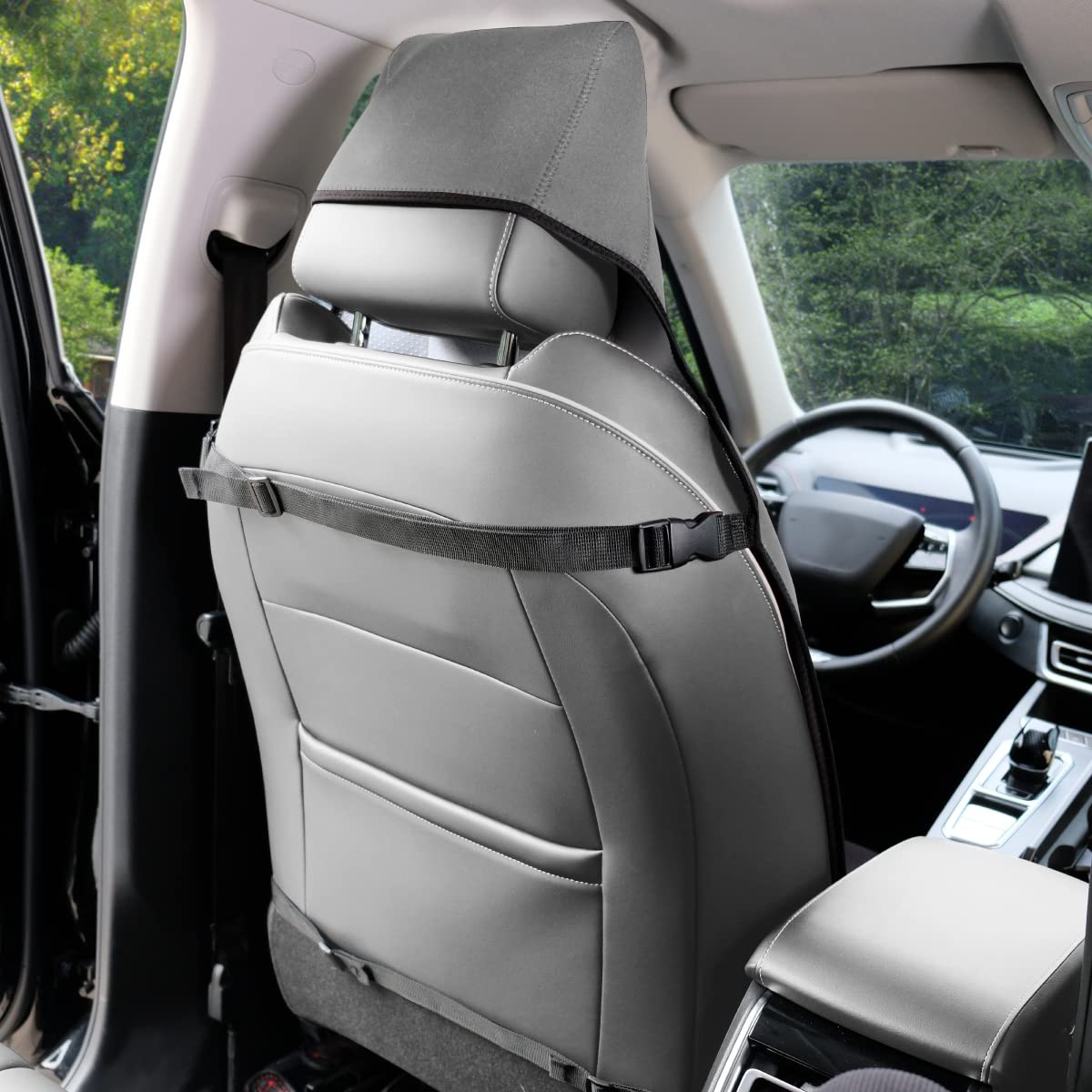 DREAMANIA Waterproof Seat Cover, Upgraded Sweat Carseat Protector, Perfect for Universal Anti-Slip Car Truck SUV Seat, Ideal for Surfing Yoga Gym Workout, Grey
