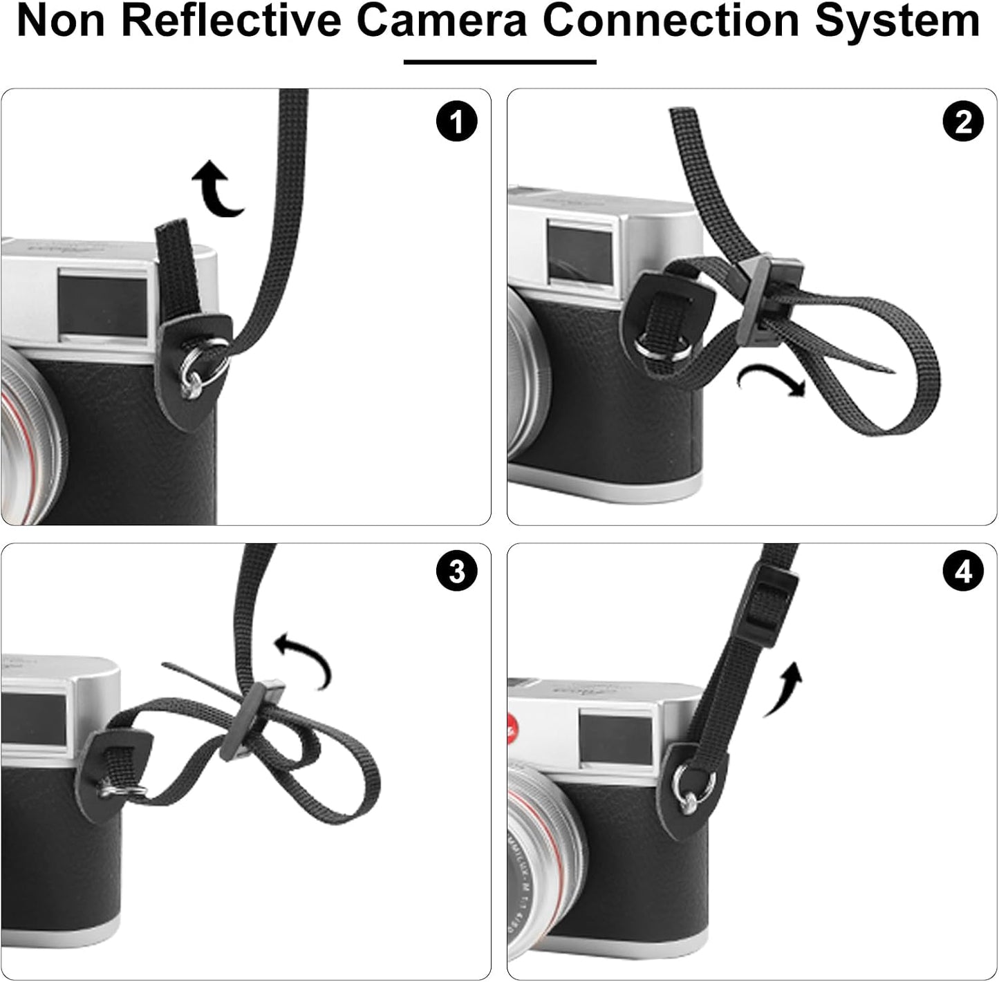 1.5" FIEIL Neck Strap Silicone Camera Straps - Padded Camera Strap, Wide Adjustable Nylon Shoulder Strap - Compatible