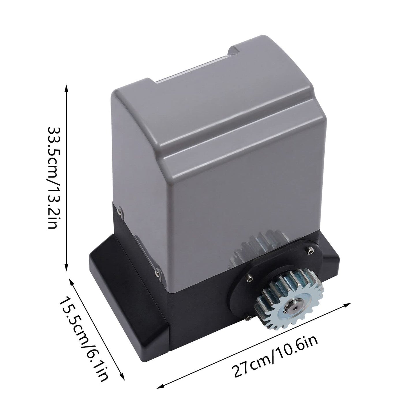 Automatic Sliding Gate Opener Kit, 550W 2700Lbs Electric Sliding Gate Opener Door Driveway Motor Electric with 2 Remotes & Infrared Anti-Trap Function, Complete Rolling Door Opening Hardware Kit