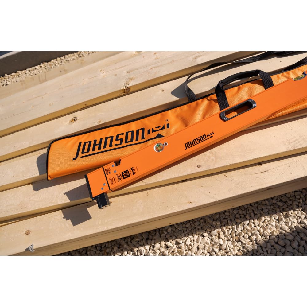 Johnson Level & Tool 5800-0610P 6FT - 10FT Extendable Plate Level, Triple-Secured Mounting System