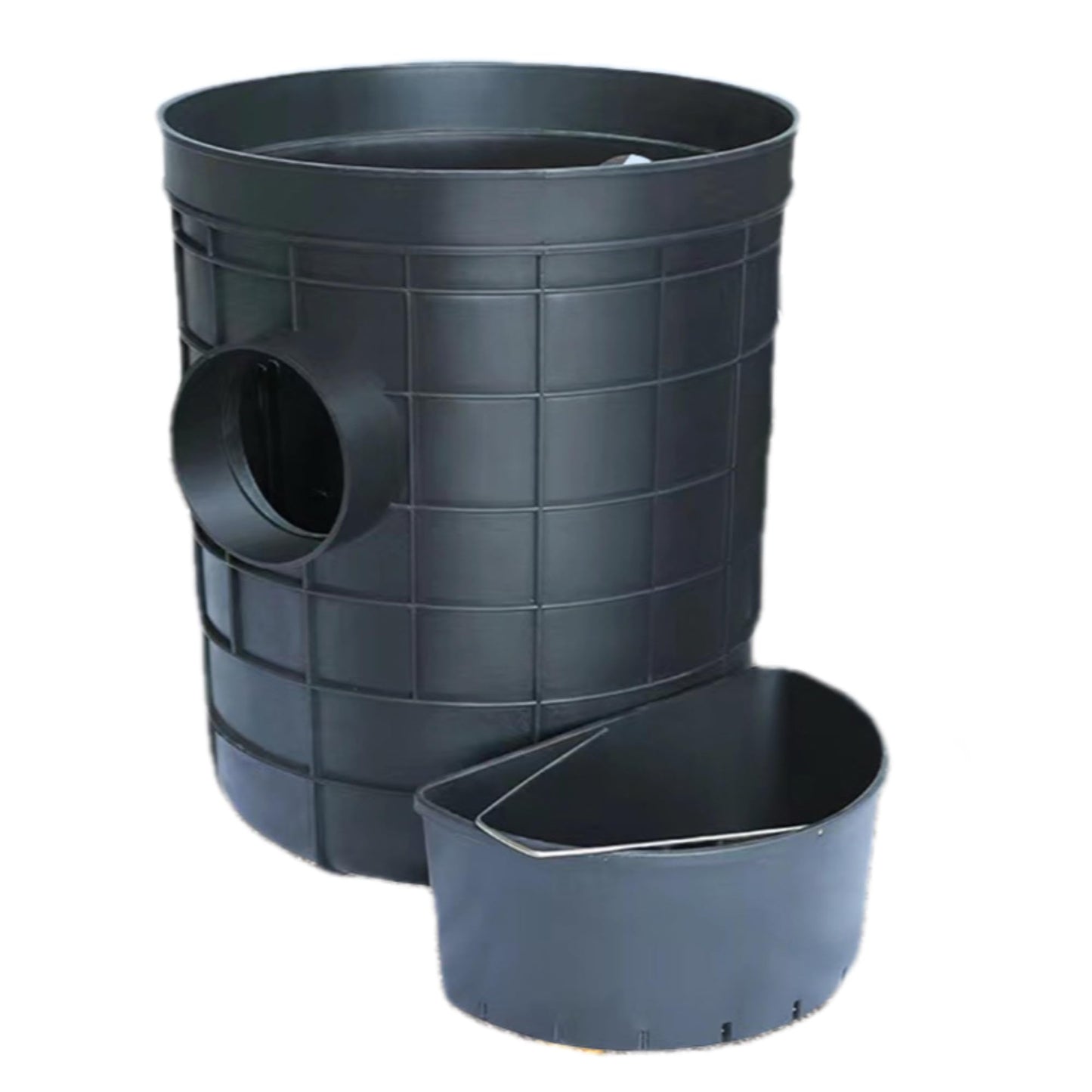 MEDAMOC Grease Trap Commercial, PE Plastic Grease Interceptor with Filtration for Kitchen Canteen Under Sink Wastewater Outside