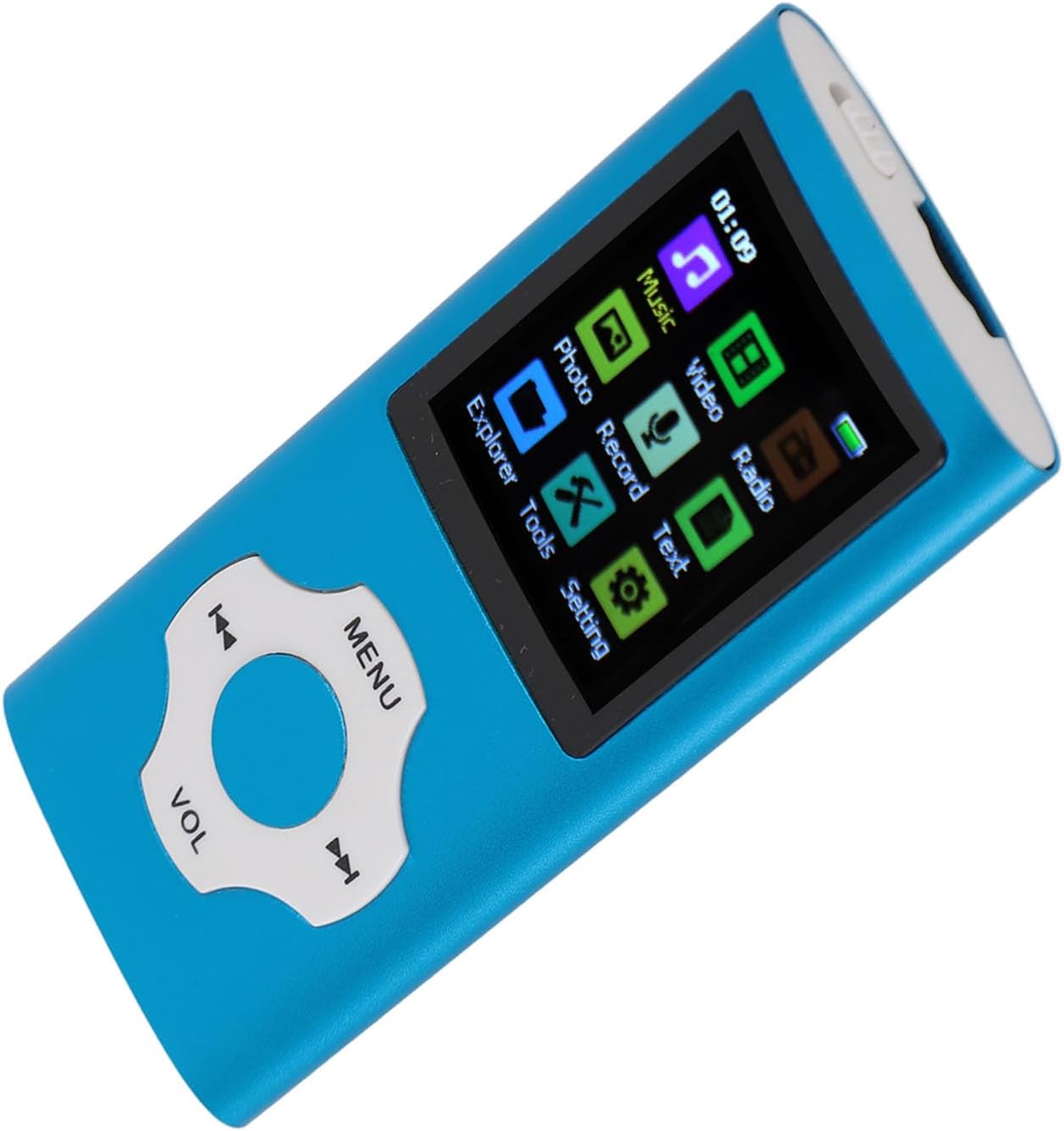 Denash MP3 64GB Player, Portable Lossless Sound Music Player, Mini Music Player with Earphones, Supports FM Radio