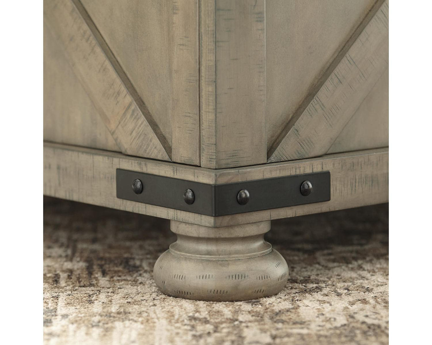 Signature Design by Ashley Aldwin Farmhouse Square Coffee Table with Lift Top for Storage, Grayish Brown