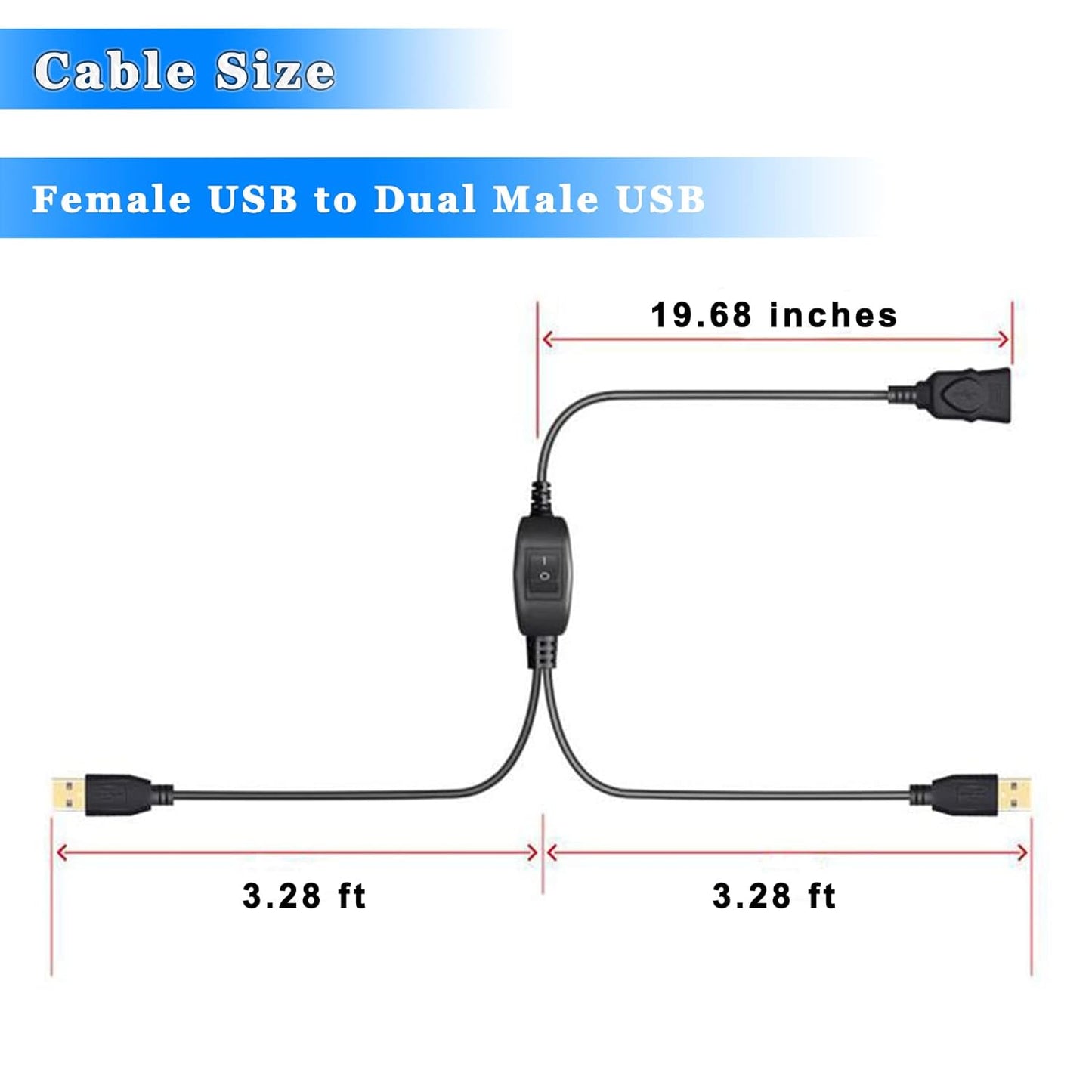1 2 5FT+5FT Herfair Printer Splitter for Two Computers USB A Splitter in Out for Share One Printer/Scanner/Fax