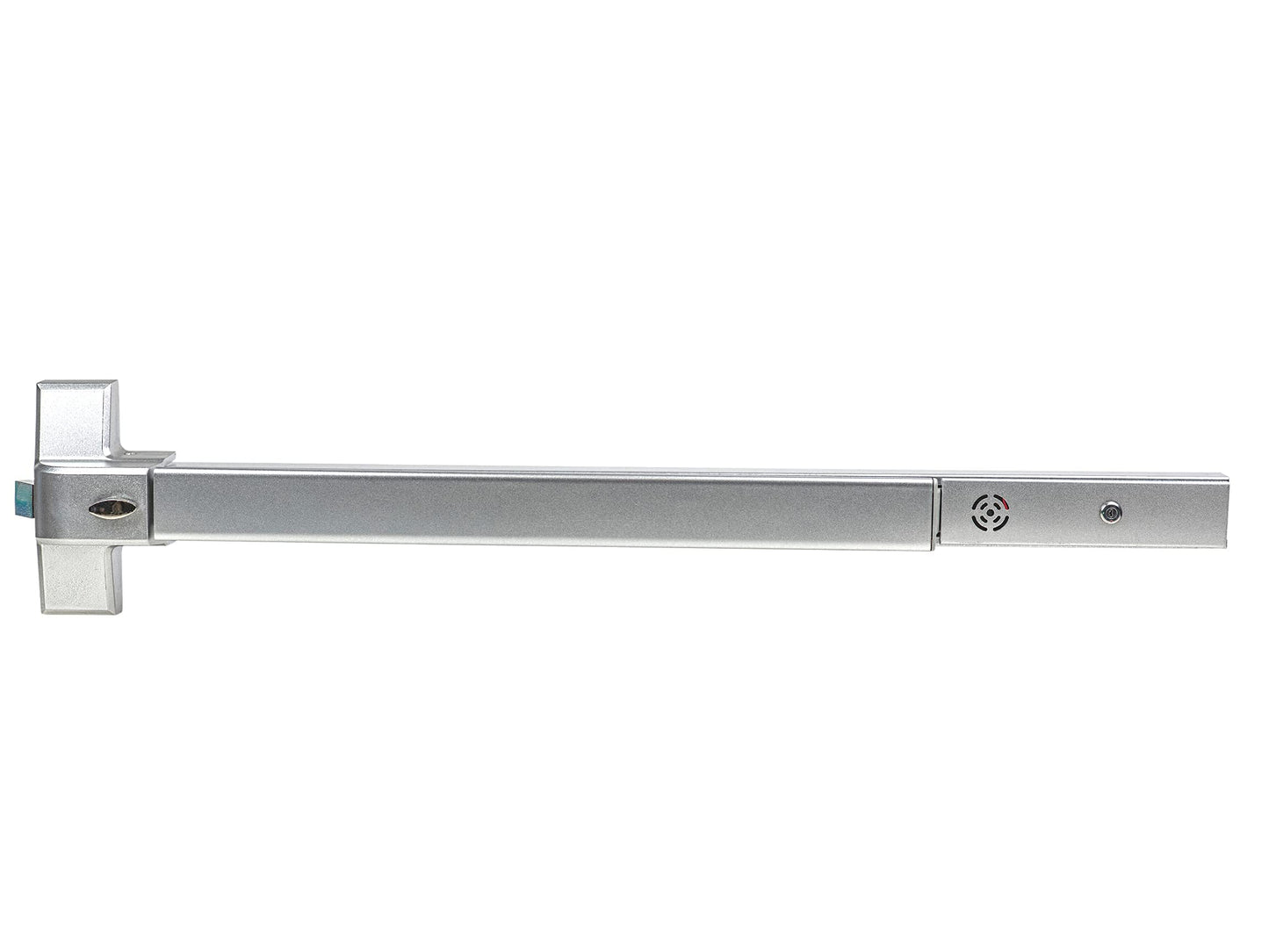 LANITI Hardware Push Bar Stainless Steel Commercial Emergency Exit Bar Panic Exit Device Suitable for Wood Metal Door Exterior Locking Lever Trim. (Lock Cylinder - with Alarm)