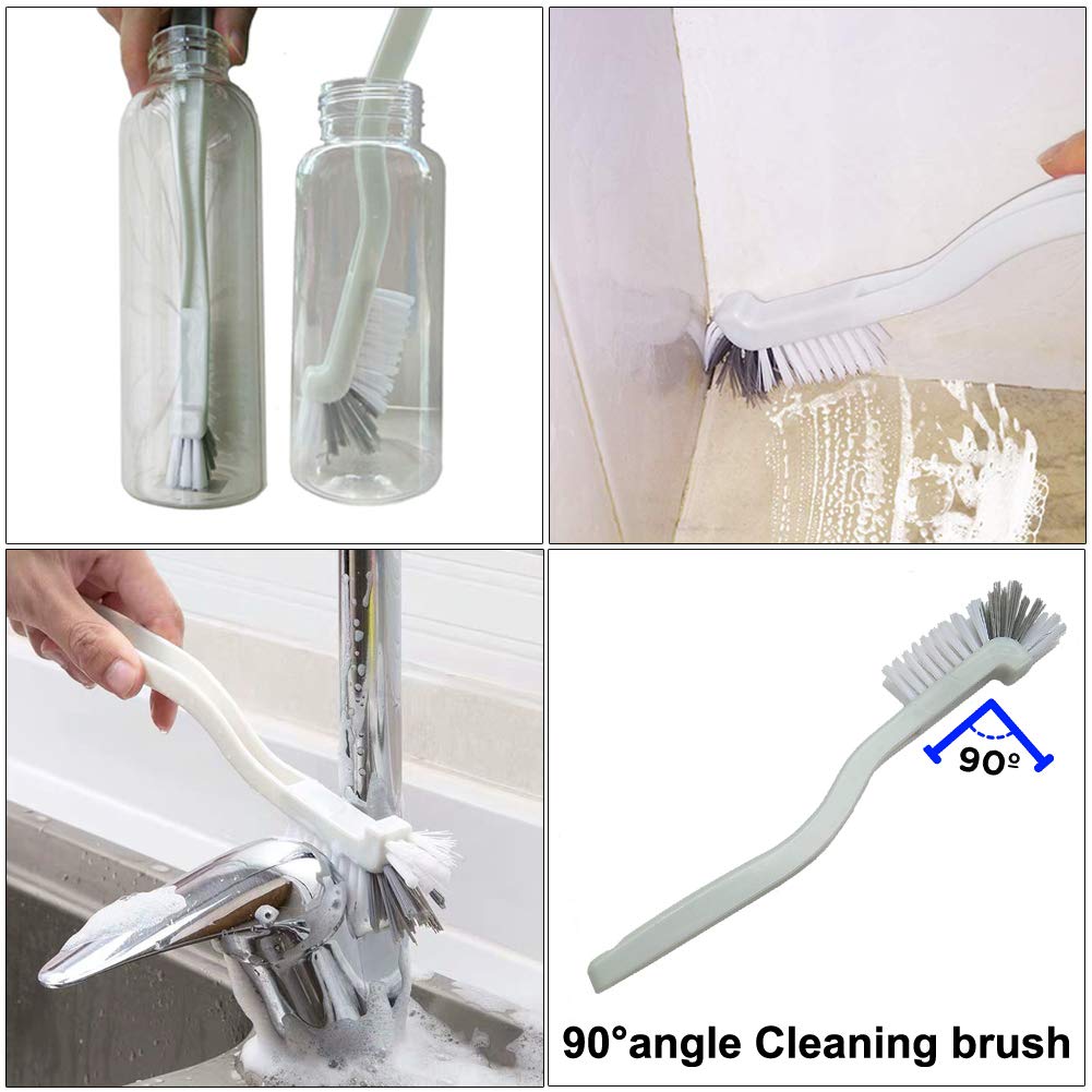 Window Track and Grout Cleaning Brush Set, 5Pcs Hard-Bristle Crevice Scrub Brushes for Sliding Doors, Tile Lines, Sink Corners, Small Gaps and Bottles, Essential Household Cleaning Tools