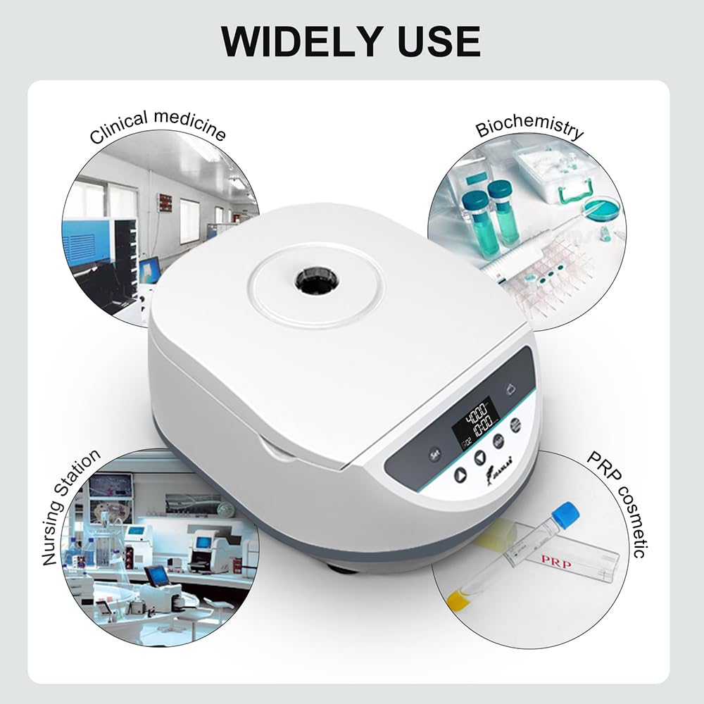 JOANLAB Digital Lab Centrifuge Machine 2/5/10/15ml x 6 Capacity Low Speed 500-5000r/min,Max 3074xg RCF