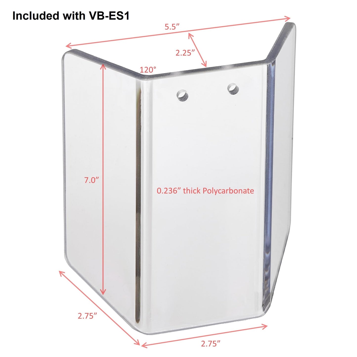 ATS VB-ES1 Vertical Band Saw Guard | High-Visibility Safety Shield for 15"+ Saws | Adjustable 7" Lexan & Aluminum Frame | Made in USA