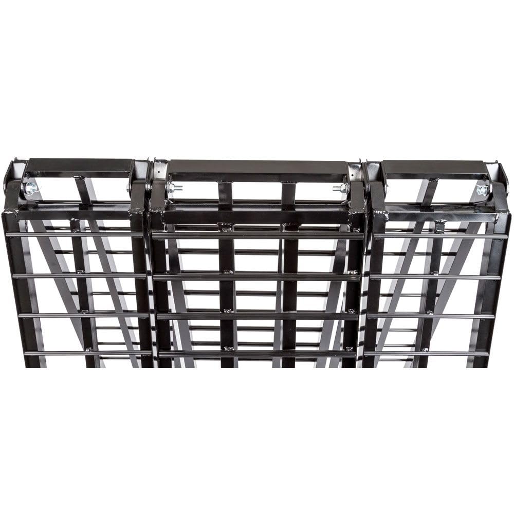 Black Widow 9' Motorcycle Loading Ramp, Extra-Wide, 1,500 lb. Capacity, Aluminum Arched Folding, Won't High Center